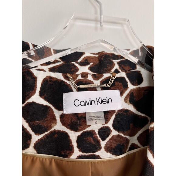 Calvin Klein Giraffe Print Vest - Brown and White - Picture 10 of 12